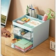 thumbnail image 4 of Small Desk Organizer With Drawer, Office Desktop Storage Box, Makeup Organizer, Business Card/Pen/Pencil/Mobile Phone/Stationery, 4 of 9