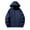 Dark Blue, variant on Jgppe Outdoor Jacket for Men Casual Solid Thermal Windproof Waterproof Soft Hooded Coat Full Zip Top