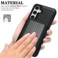 thumbnail image 5 of Case for Samsung Galaxy S24, Carbon Fiber Back Case + Carbon Fiber Back Card Bag, RFID Blocking Anti-Scratch Protective Magnetic Kickstand Phone Case Cover for Samsung Galaxy S24, Black, 5 of 10