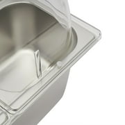 Miumaeov Countertop Food Display Container Ice Food Serving Tray 6 Pans Chilled Buffet Condiment Dispenser Appetizer Spice Fruit Cold Serving