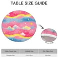 thumbnail image 6 of Colorful Cloud Star Pattern Round Fitted Tablecloth with Elastic Edge,Dining Table Cover Waterproof,Outdoor Round Tablecloth for Camping,Dining,Indoor and Outdoor, 6 of 7