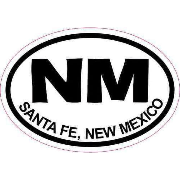 3x2 Oval NM Santa Fe New Mexico Sticker Travel Luggage Decal Car Stickers