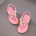 thumbnail image 5 of UngA Closed Toe Sandals Toddler Girl Girls Sandals Classic Open Toe Flat Sandals Summer Dress Shoes Girls Dance Shoes(Pink,Size 13), 5 of 5