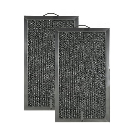 

2-Pack Air Filter Factory 5-13/16 x 10 x 3/8 Microwave Oven Aluminum Charcoal Filter