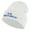 White, variant on US Air Force Navy Letter Logo Embroidered 12 Inch Solid Knit Cuff Long Beanie Made in USA - Navy OSFM