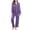 S8-Purple, variant on successthop Button Down Pajamas Women Bling Print Long Sleeve Lapel Sleepwear and Pj Pant Print Nightwear with Pockets L