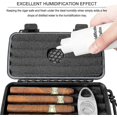 thumbnail image 3 of Travel cigar box - portable cigar box with humidor tray and cigar knife - waterproof - airtight - durable (up to 5 cigars), 3 of 5