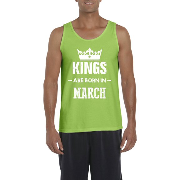 NIB - Men's Tank Top for Men - Birthday Gift Kings Are Born In March