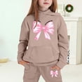thumbnail image 2 of Gaexia Girls Outfits Set Winter Hoodie And Joggers Comfy Casual Kids Clothes With Stylish Print for Toddler To, 2 of 4
