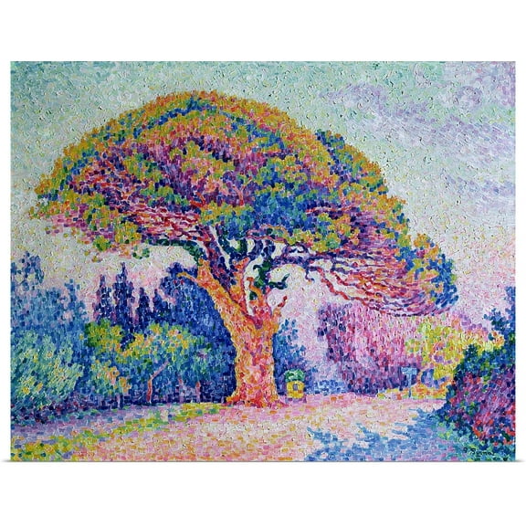 Great BIG Canvas | Rolled Paul (1863-1935) Signac Poster Print entitled The Pine Tree at St. Tropez, 1909