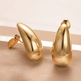 thumbnail image 5 of Yoursfs Clip On Earrings For Women Chunky Gold Plated Dainty Teardrop Non Pierced Water Drop Ears Jewelry Holiday Gifts, 5 of 6