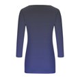 thumbnail image 7 of aidice Plus Size T Shirts for Women Casual Square Neck 3/4 Sleeve Comfy Fitting Gradient Color Shirts, 7 of 7
