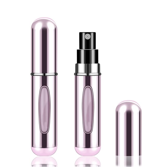 2Pcs Refillable Perfume Atomizer Bottles,Portable Mini Separate Perfume Bottle,Travel and Outings Spray Boxes Dispensers 5ml/0.2oz (Pink)