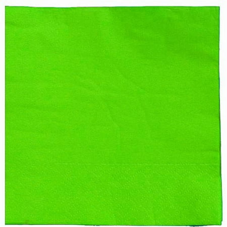 Exquisite Disposable Beverage & Cocktail Napkins - Bulk 50 Count - Lime Green - High Quality Paper Napkins for Dinners, Luncheons, Birthday Parties, Weddings, Bridal & Baby (Best Disposable Nappies Australia)