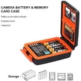 thumbnail image 2 of Camera Battery Memory Card Case, Memory Card Hard Protector Case Professional Water-Resistant Anti-Shock Camera Battery Storage Box for 2 Camera Batteries 4 SD Cards 2 XQD Cards or 2 CF Cards O, 2 of 5