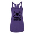 thumbnail image 2 of Wild Bobby, Family Tradition Buck Hunting, Hunting, Women Tri-Blend Racerback Tank Top, Purple Rush, Medium, 2 of 4