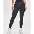thumbnail image 3 of ChicMe Leggings for Women Solid Color High Waist Tummy Control Butt Lifting Denim Look Stretchy Womens Yoga Pants with Flap Pockets Black-S, 3 of 6