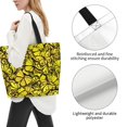 thumbnail image 3 of Balery Yellow Butterflies Bolsa Tote Estilo Estético con Cremalleras, Bolsa de Hombro, Bolsa de Compras Grande y Plegable, 3 of 7