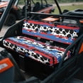 thumbnail image 3 of ZIATUBLES UTV Seat Covers 2 Pack, Waterproof Polyester Bench Seat Protectors Compatible with Kawasaki Mule 3000 4000, Fade Wear Resistant UTV Decor Accessory Part, Red White Blue Abstract Splatter, 3 of 8