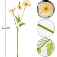 thumbnail image 4 of 10PCS Poppy Flowers Artificial Silk Poppy Flowers Faux Poppy Stems Silk Single Flowers for Home Decor Bouquet Wedding Party Table Centerpiece Arrangement(White), 4 of 5