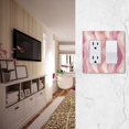 thumbnail image 5 of Yayeee Rocker Switch Wall Plate 3-Gang 6.5"x4.6" Home Decorative Outlet Cover, Soft Brown Pattern, 5 of 6
