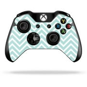 MightySkins MIXBONCO-Aqua Chevron Skin Decal Wrap for Microsoft Xbox One & One S Controller Sticker - Aqua Chevron