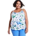 thumbnail image 1 of bar III Womens Floral Tank Top, Multicoloured, Plus Size, 1X, 1 of 1