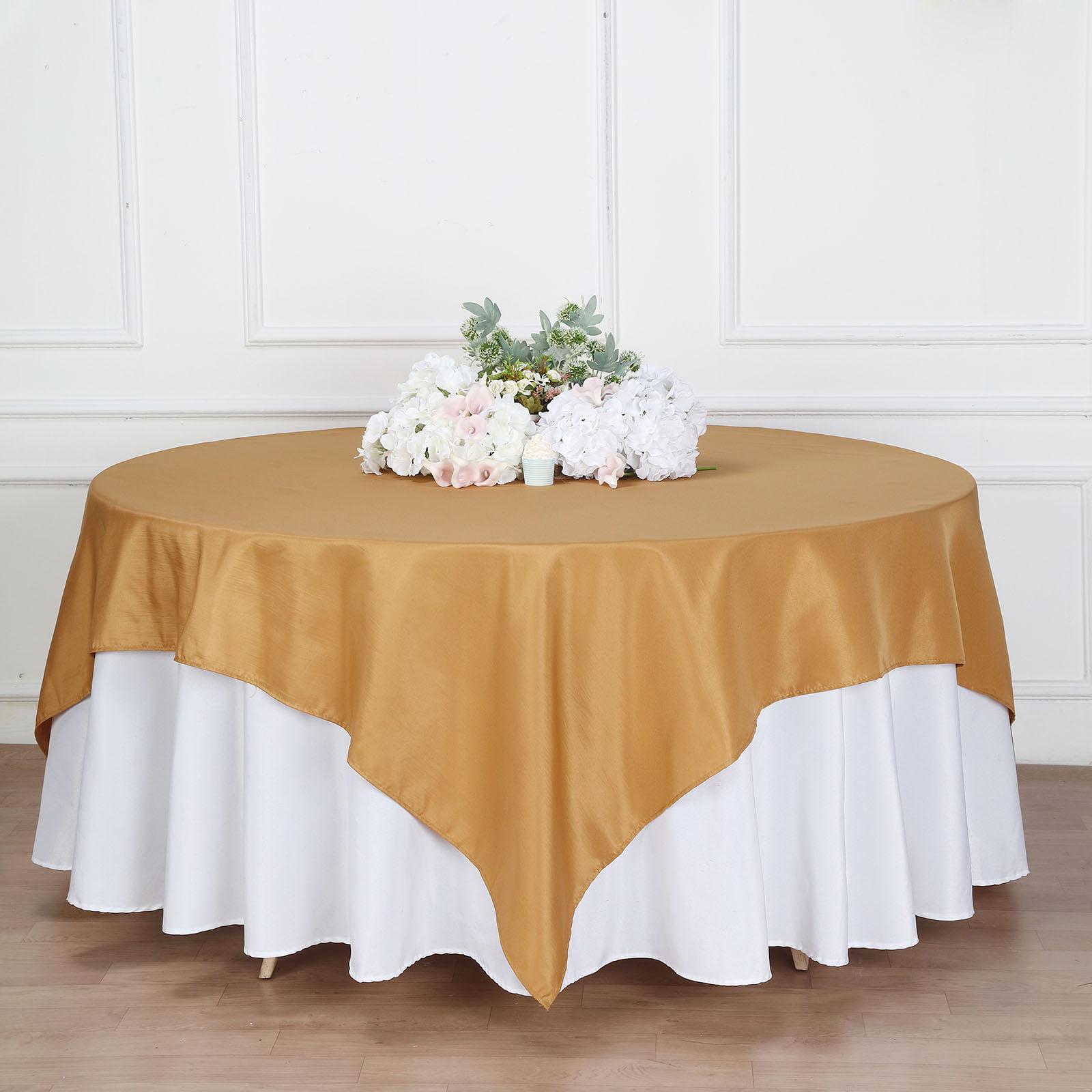 BalsaCircle 90" x 90" Square Polyester Tablecloth Table