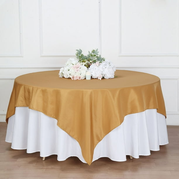 BalsaCircle 90" x 90" Square Polyester Tablecloth Table Covers for