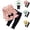 Pink, variant on Mfakffe Girls 2‑Piece Outfit Set Long Sleeve Heart Print Ruffle Tunic Top & Solid Pants Fashion Casual Winter Daily Clothing