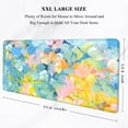 thumbnail image 2 of Desk Mouse Pad, Large Gaming Mousepad, XXL Desk Pad, Extended Long Superior Micro-Weave Cloth Non-slip Rubber Big Computer Mouse Mat for Gamer, Office & Home, 35" x 15", Abstract Watercolour, 2 of 6