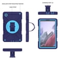 thumbnail image 2 of Case for Samsung Galaxy Tab A7 Lite 8.7" 2021, Military Grade Triple-Layers Drop Protection Tablet Case with Rotation Kickstand & Adjustable Hand Strap & Shoulder Strap & Pencil Holder, Navyblue, 2 of 12