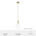 thumbnail image 7 of Hunter - Lundin 1-light Alturas Gold, Mini Pendant Light, Dimmable, Formal Style, Teardrop Shaped, for Bedrooms, Kitchens, Dining, Living Rooms - 19560, 7 of 7