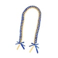thumbnail image 2 of Collar trenzado doble hecho a mano con lei de graduación de 120 cm, regalo de recuerdo de fiesta, clase de Azul dorado, 2 of 9
