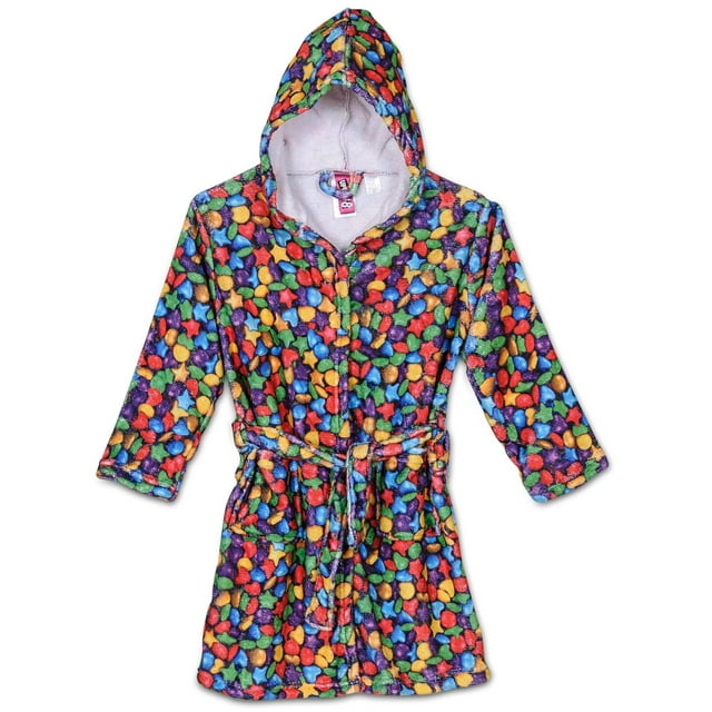Up Past 8 Girls' Bathrobe Fuzzy Hooded Robe Sleepwear
