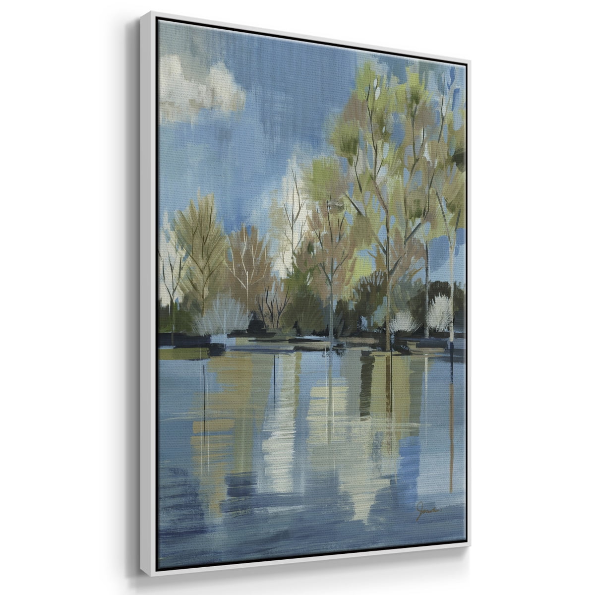 Enchanted Forest I Framed Premium Gallery Wrapped Canvas - Ready to Hang - 17 x 25 - White Floating Frame