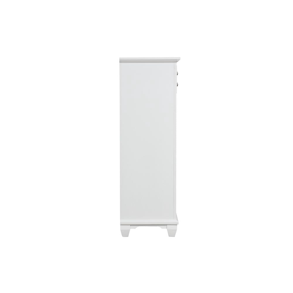 New Classic Furniture Jamestown Solid Wood 5-Drawer Chest in White