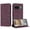 Maroon, variant on for Google Pixel 9 / 9 Pro Phone Case Wallet, Embossed Cute Cat Pattern Purse Case Women Girls Wrist Strap [Card Cash Slots] [Flip Kickstand] PU Leather Protection Cover, Purple