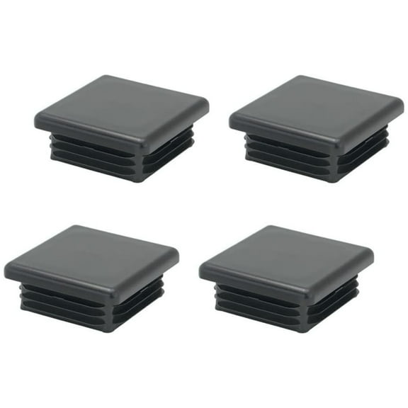 2"/50mm Black Plastic Plugs Topboutique Square Tubing End Caps Pipe Tube Plugs Glide Protection Chair Glide Insert Tubing Plug Inserts Plastic Hole Plugs for Metal Square Tubing Post,4 Pack Black