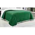 thumbnail image 3 of Jacquard Sherpa Blanket, Soft Premium Microplush, Braided Oversized Bed Cover - Queen Green, 3 of 3