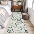 thumbnail image 4 of Teal Green Botanical 2'x6' Runner Rugs for Hallway Kitchen Bedside Non Slip, Rustic Country Spring Floral Summer Leaf Entryway Rug Runners with Rubber Backing, Long Carpet Runner for Laundry Room, 4 of 8