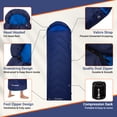 thumbnail image 4 of KingCamp 3-Season Sleeping Bags for Camping, Portable Sleeping Bag for Adults and Teens with Compression Sack, Ideal for Outdoor & Indoors- 3.09 lbs (Navy), 4 of 7