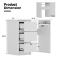 thumbnail image 4 of Costway 3-Drawer Computer Desk Writing Table Home Office w/Keyboard Tray White, 4 of 10