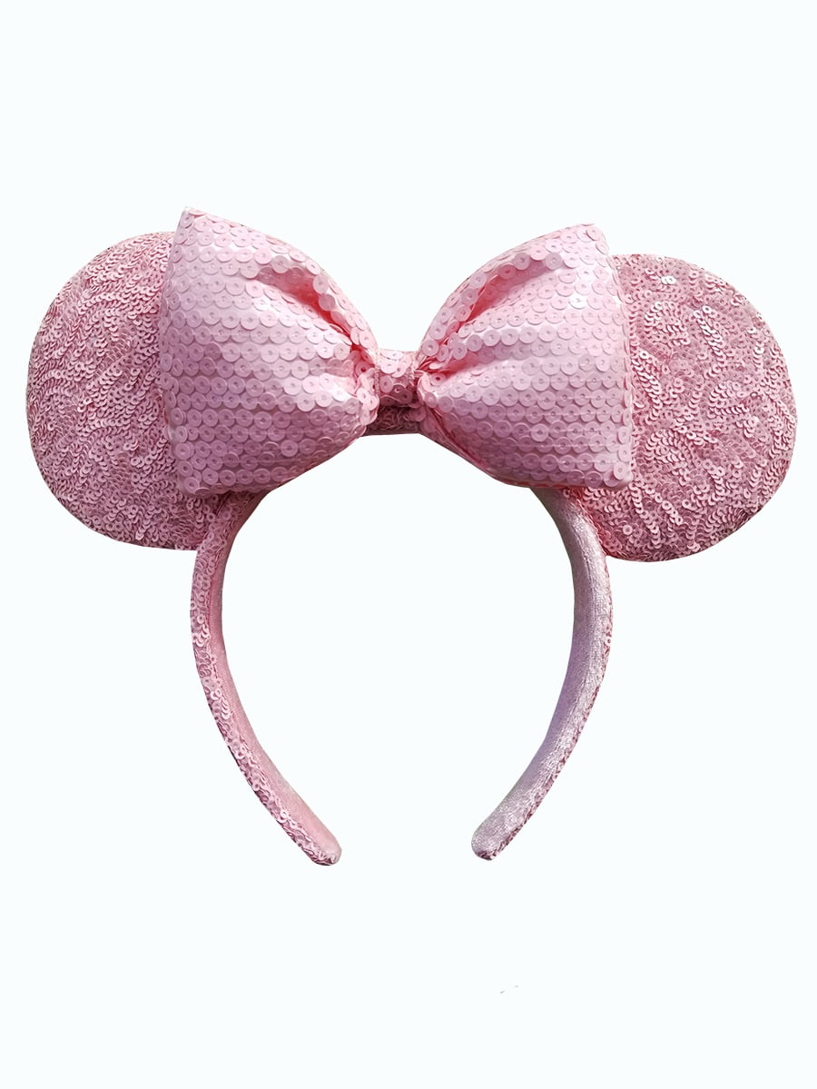 Disney Parks Minnie Mouse Pink Millennial Sequined  Ears Headband Ltd Release 