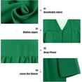 thumbnail image 5 of 6Pcs Misscom Matte Graduation Cap Gown Set with 2025 Tassel for High School and Bachelor Graduation dress robe ,Emerald green,51FF(5'6 "to 5' 8" ), 5 of 6