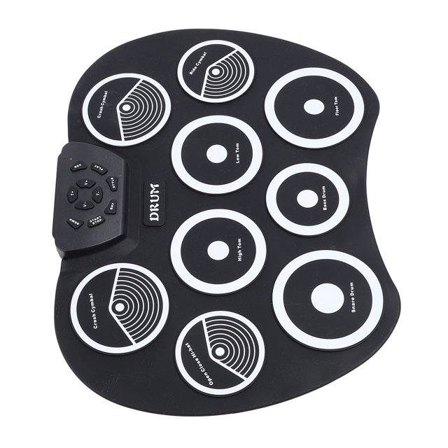 Roll Up Drum, 9 Pads 800mAh Electronic Drum Set USB for Home Use