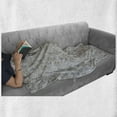 thumbnail image 5 of Peony Soft Flannel Fleece Throw Blanket, Repeating Pastel Nature Tones Flower Bouquet Illustration, Cozy Plush for Indoor and Outdoor Use, 50" x 70", Grey Multicolor, by Ambesonne, 5 of 5