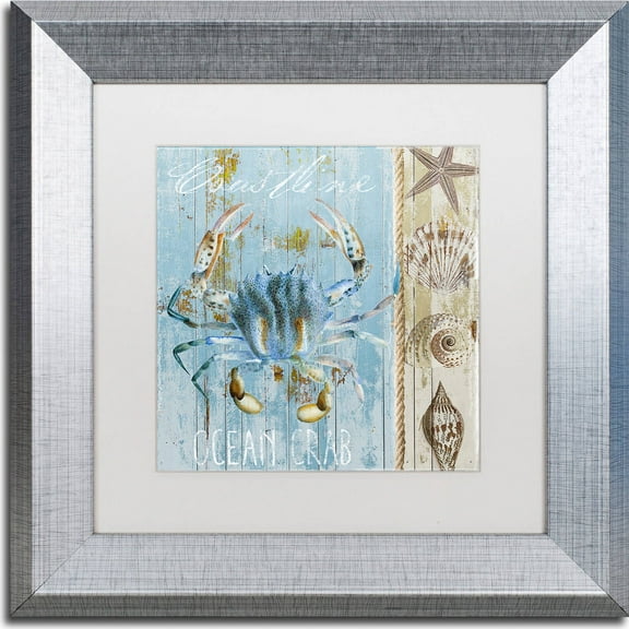 Trademark Fine Art Animals Matted Framed Art ' Blue Crab II ' by Color Bakery