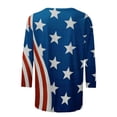 thumbnail image 5 of CHUANK Plus Hauts pour Femmes Chic Décontracté Col Rond Manches Courtes Chemises et Blouses pour Femmes T-Shirts à Imprimé Papillon du 4 Juillet pour Femmes Tunique Graphique Patriotique Tendance Haut d'Été Plage, 5 of 5