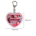 thumbnail image 4 of Qisuw Pink Heart Acrylic Keychain Cute Clear Heart Shape Discs Keychain Ornaments, 4 of 17